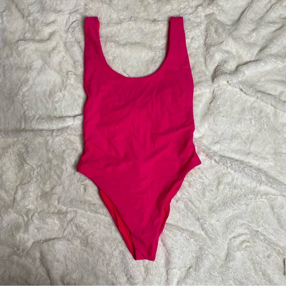 hot pink one piece